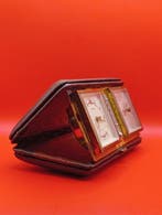 Tafel/bureauklokken - Metaal, Glas, Leder, Textiel -