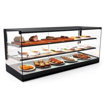 Neutrale Vitrine | LOGIC | Zwart | 3 Niveaus |, Verzenden