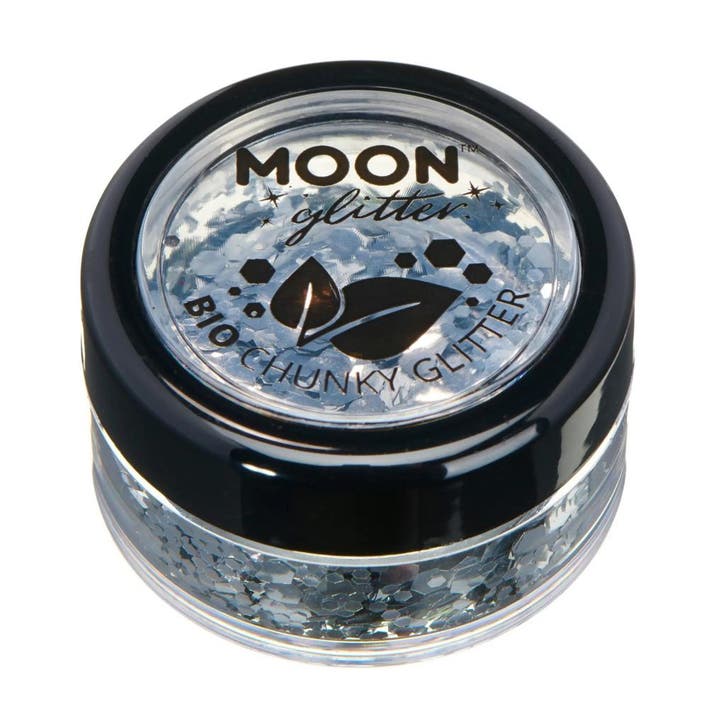 Moon Glitter Bio Chunky Glitter Silver 3g, Hobby en Vrije tijd, Feestartikelen, Nieuw, Verzenden