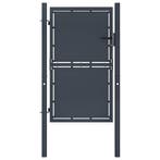 vidaXL Tuinpoort staal 100x125 cm antraciet, Verzenden, Nieuw