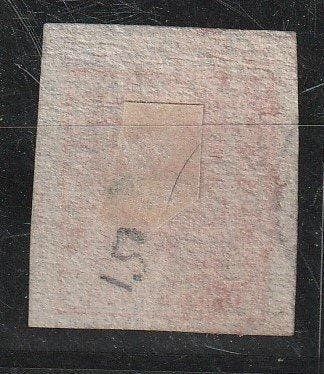 Oostenrijk 1850 - Wapen, 3 kreuzer handpapier met zeldzaam, Postzegels en Munten, Gestempeld