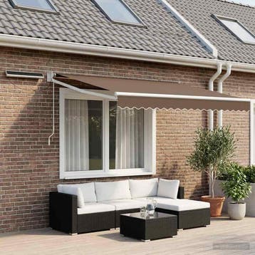vidaXL Elektrisch Uitschuifbare Zonneluifel Taupe, Verzenden