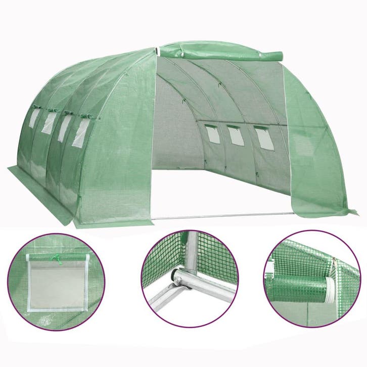 vidaXL Kas 16 m² 4x4x2 m, Tuin en Terras, Kassen, Nieuw, Verzenden