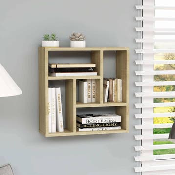 vidaXL Wandschap 45,1x16x45,1 cm bewerkt hout sonoma, Huis en Inrichting, Kasten | Wandmeubels, Verzenden, Nieuw