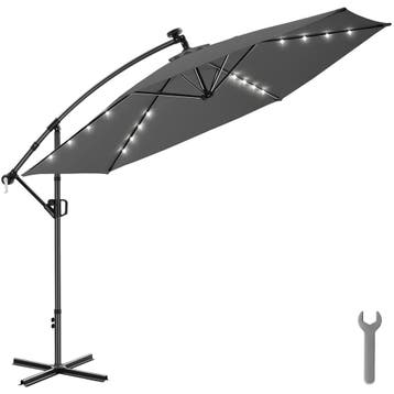 tectake Parasol Artemis, 360° draaibaar, LED-solar, 3,5 x 3,, Verzenden, Nieuw