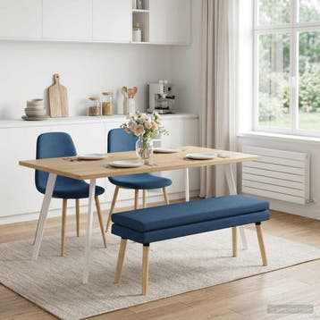 vidaXL Dubbel-laags bank Blauw 110 x 40 x 47 cm Stof, Verzenden, Nieuw