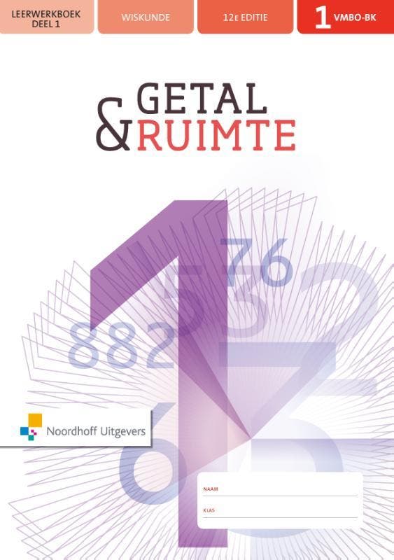 Getal & Ruimte 12e ed vmbo-bk 1 leerwerkboek deel 1 + 2, Livres, Science, Envoi