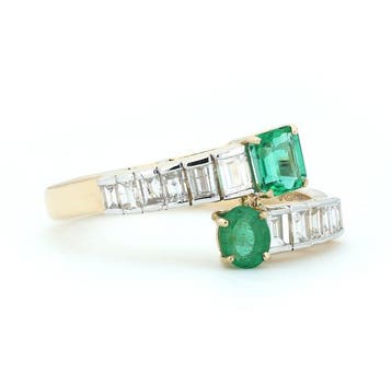 Zonder minimumprijs - Statement ring - 14 karaat Geel goud -