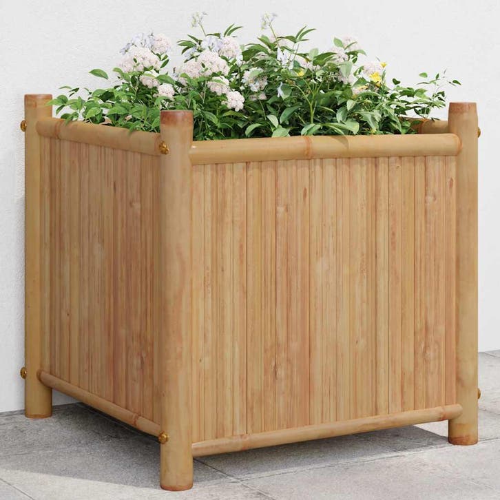 vidaXL Plantenbak 40x40x40 cm bamboe, Jardin & Terrasse, Pots de fleurs, Envoi