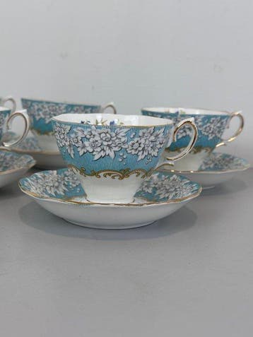 Royal Albert - Ensemble de tasses à thé pour 6 personnes -, Antiek en Kunst