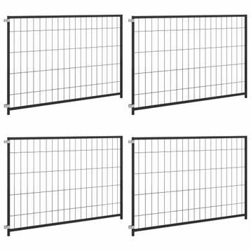 vidaXL Dierkooi zonder Deur Zwart 300 x 100 x 70 cm Staal, Dieren en Toebehoren, Verzenden, Nieuw