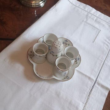 Ensemble de coquetiers (6) - Porcelaine - Service aux, Antiquités & Art