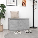 vidaXL Halbank 80x40x45 cm bewerkt hout betongrijs, Huis en Inrichting, Verzenden, Nieuw