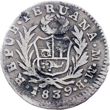 Pérou. 1/2 Real 1839