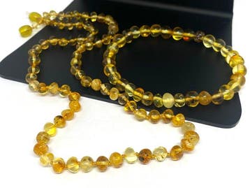 « Symphonie Miel et Cognac » - Ensemble Collier et Bracelet