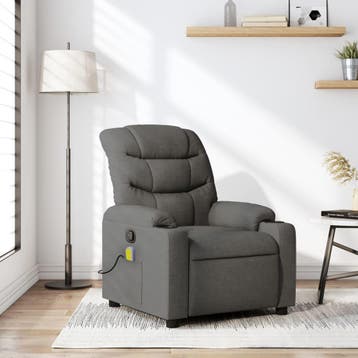 vidaXL Massagestoel in donkergrijze stof, Verzenden, Nieuw