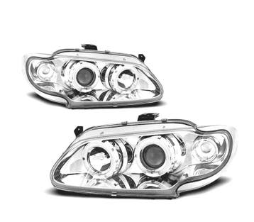 PHARES POUR RENAULT MEGANE 1 96-99 ANGEL EYES FOND CHROMÉ, Verzenden