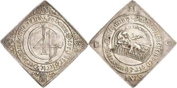 Taler, daalderklippe 1669, Sachsen-kurlinie ab 1547 (albe..., Verzenden, België