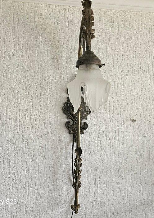 Wandlamp - Brons - Zwanenhals 70 cm, Antiek en Kunst, Curiosa en Brocante