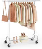 2dekans | ODADDY® Kledingrek op Wieltjes - Garderoberek -, Ophalen of Verzenden