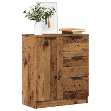 vidaXL Dressoir 60x30x70 cm bewerkt hout oud houtkleurig, Verzenden, Nieuw