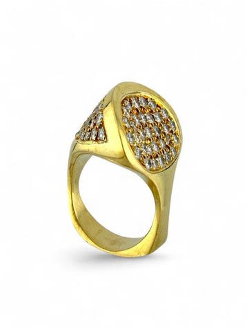 Bague - 18 carats Or jaune, Bague en or jaune 18K à double, Bijoux, Sacs & Beauté, Bagues