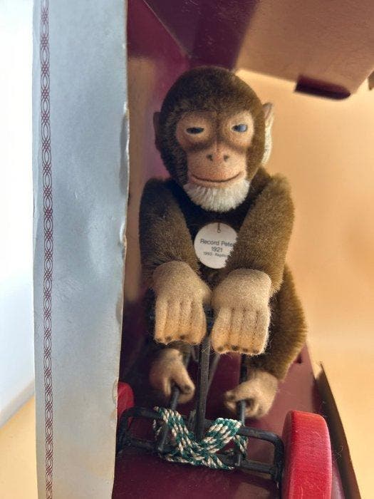 Steiff - Pluche speelgoed Affe auf Dreirad - Duitsland, Antiek en Kunst, Antiek | Speelgoed