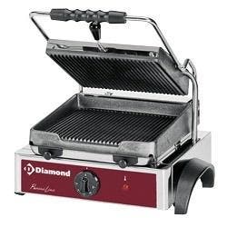 Contactgrill/Paninigrill | Geribd 255x255mm | 1.8kW |, Verzenden, Nieuw in verpakking