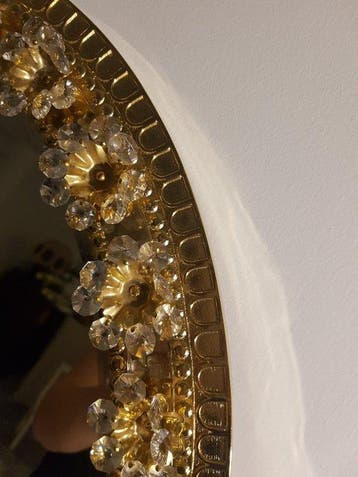 Miroir - Verre, Métal, Cristal, Plaqué or