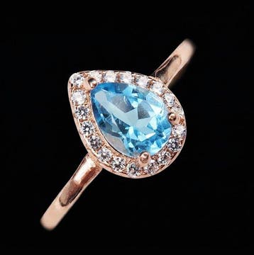 Topaas - Zilver, De Golf van de Voorzienigheid – Blauwe