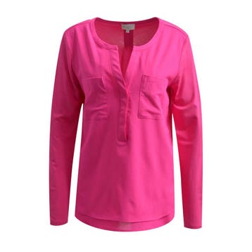 Milano Italy • fuchsia shirt • 36, Kleding | Dames, Verzenden, Roze, Maat 36 (S), Milano Italy