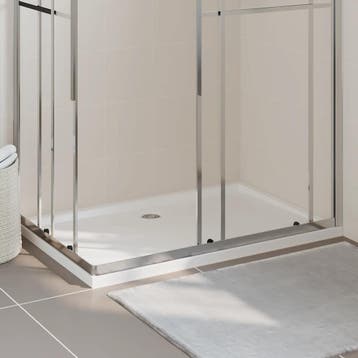 vidaXL Douchebak rechthoekig 80x120 cm ABS wit, Verzenden, Nieuw