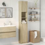 vidaXL Badkamerkast 32x25,5x190 cm spaanplaat sonoma, Huis en Inrichting, Badkamer | Badkamermeubels, Verzenden, Nieuw