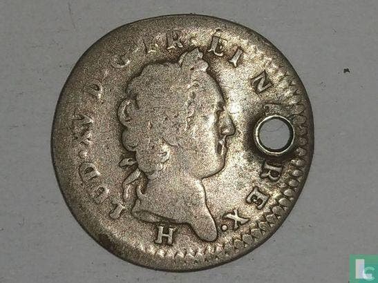 Franse Koloniën - Bovenwindse Eilanden 12 sol 1731, Postzegels en Munten, Munten | Afrika, Losse munt, Goud, Zilver, Overige landen