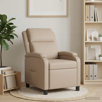 vidaXL Recliner Cappuccino Kunstleer, Huis en Inrichting, Fauteuils, Verzenden, Nieuw