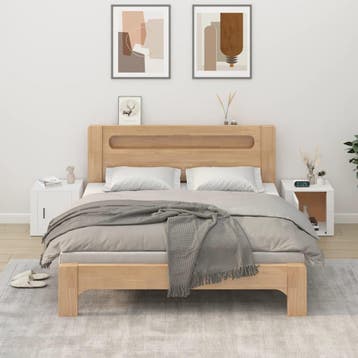 vidaXL Nachtkastjes 2 st 50x39x47 cm wit, Verzenden