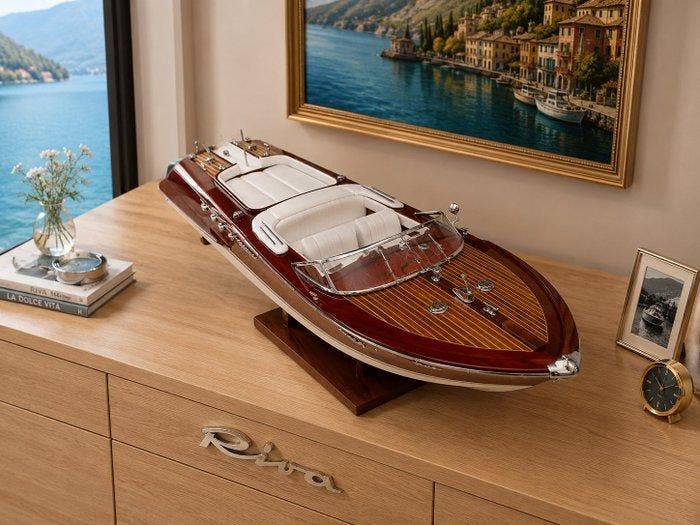 Riva Aquarama maquette de luxe bois modelisme 53cm 1:14 -, Hobby en Vrije tijd, Modelauto's | 1:5 tot 1:12
