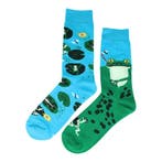 Sokken - Kikker Print - Groen Blauw - Katoen - Maat 38-45, Kleding | Dames, Nieuw