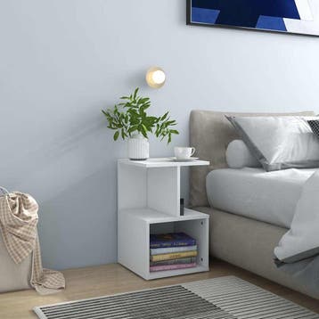 vidaXL Nachtkastjes 2 st 35x35x55 cm bewerkt hout wit, Verzenden, Nieuw