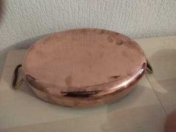 Kookpottenset (4) - Koper - ovenschotels en schalen, Antiek en Kunst
