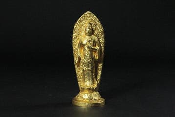 Guanyin / Kwan Yin (Kannon) – Gilt Bronze Buddhist Sculpture, Antiek en Kunst