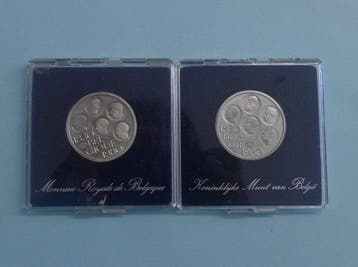 België. 500 Francs 1980 8 Items (Silver ) 2 Proof 6 FDC, Postzegels en Munten