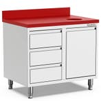 Snijwerkbank | 700 LINE | RVS/Polyethyleen | Kanteldeur +, Verzenden, Nieuw in verpakking