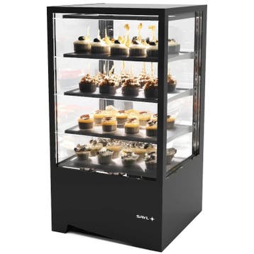 Koelvitrine | INTEGRA | Zwart | +2°C/+6°C | Geforceerd | 4, Verzenden, Nieuw in verpakking