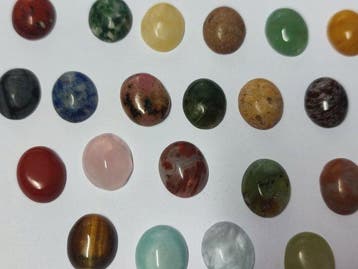 Ketting met hanger, Zilver 925. Cabochons- 180 g - (50)