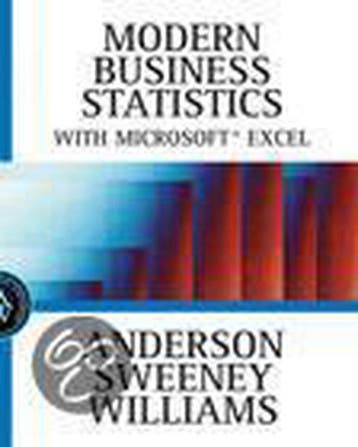 Modern Business Statistics With Microsoft Excel, Verzenden, David Anderson