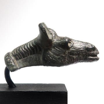 Romain antique Bronze Accessoire Tête de cheval