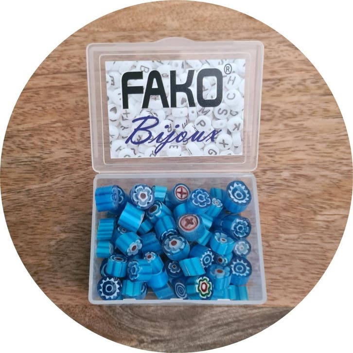 Fako Bijoux - Millefiori Glas - Sieraden Maken - 7-12mm - 50, Hobby en Vrije tijd, Kralen en Sieraden maken, Verzenden