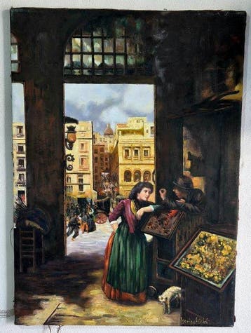 Italiaanse school (XX) - Mercato Napoletano