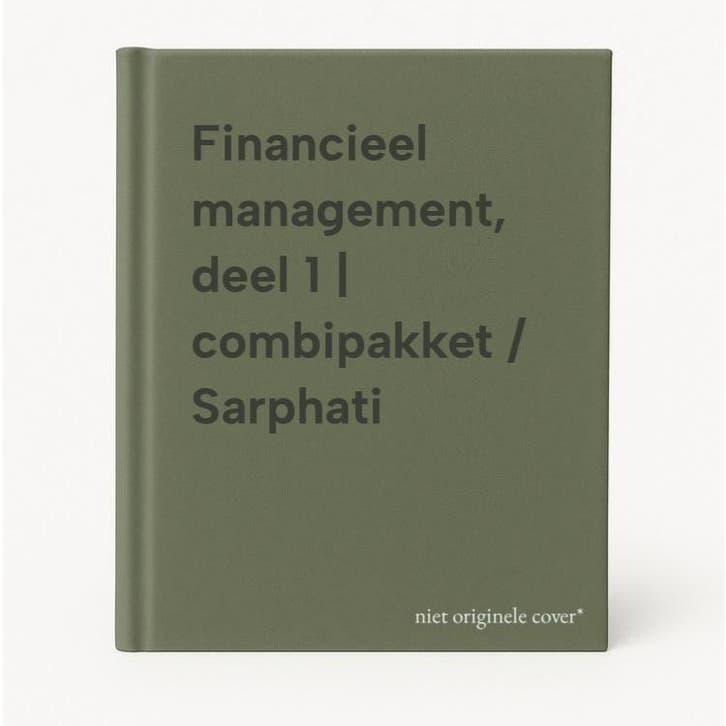 Financieel management, deel 1 | combipakket / Sarphati, Boeken, Schoolboeken, Gelezen, Verzenden